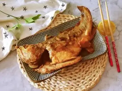 Make Red-burned yellow fish step 9
