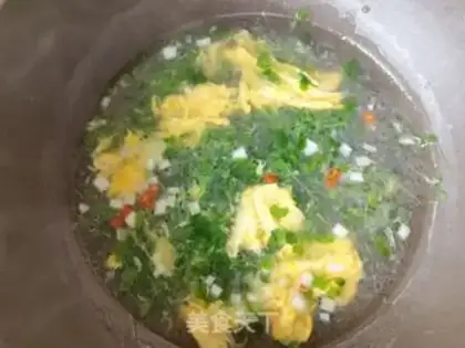 Make Chicken omelet soup step 11