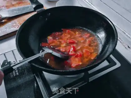 Make Tomato fishball soup step 2