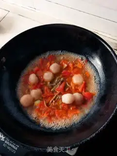 Make Tomato fishball soup step 3