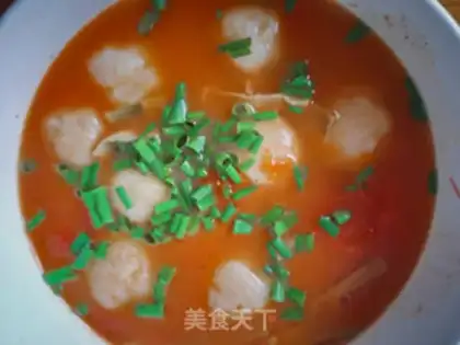 Make Tomato fishball soup step 5
