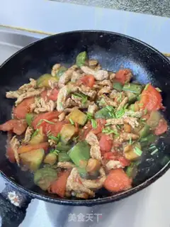 Make Cheese and tomato fried meat step 9