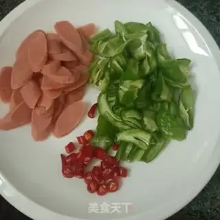 Make Ham sausage and potatoes step 1