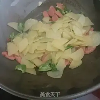 Make Ham sausage and potatoes step 4