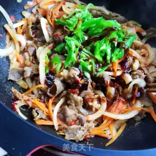 Make Spicy, fat, cow-covered rice step 7