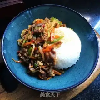 Make Spicy, fat, cow-covered rice step 9