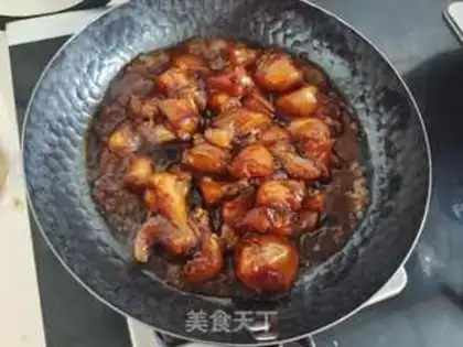 Make "Hand-to-hand" with chicken meat step 7