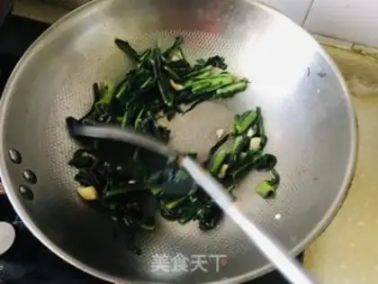 Make Garlic leaves step 7