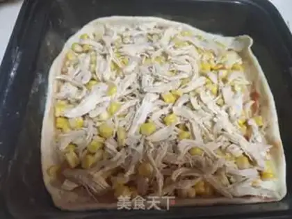 Make Corn chicken pizza step 6