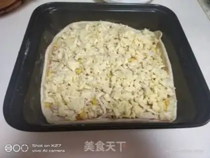 Make Corn chicken pizza step 7