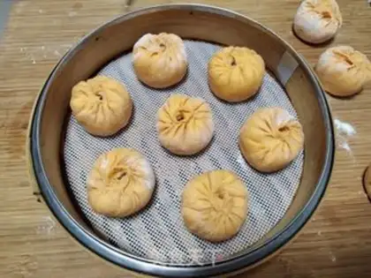 Make Pumpkin bean buns step 7