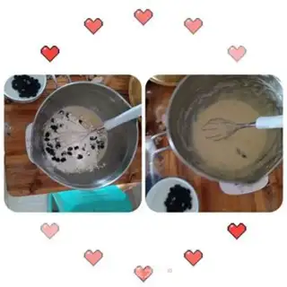 Make Blueberry banana marfin step 2