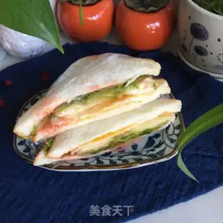 Make Egg and vegetable sandwich step 9