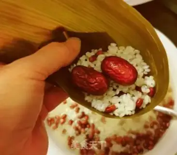 Make Red dates, red bean rice step 5