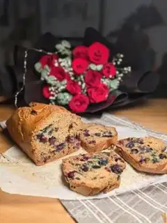 Make Cranberry, blueberry, banana, whole wheat cake step 12