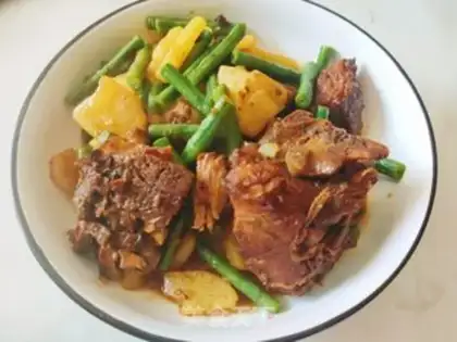 Make Bean-fruit potato ribs step 10