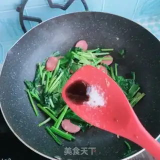 Make Red sausage spinach step 5