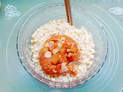 Make New Orleans chicken leg corn step 5