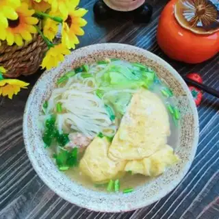 Make Egg dumpling soup noodles step 8