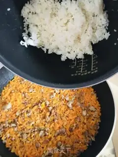 Make Meat carrot fried rice step 5