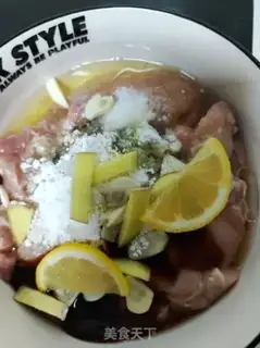 Make Lemon chicken leg string step 0