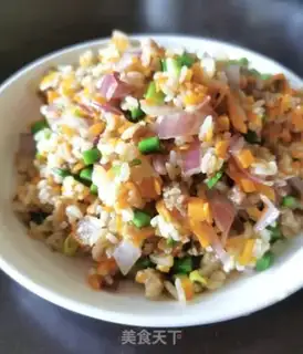 Make Meat carrot fried rice step 7
