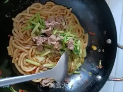 Make Celery beef fried with rice step 5