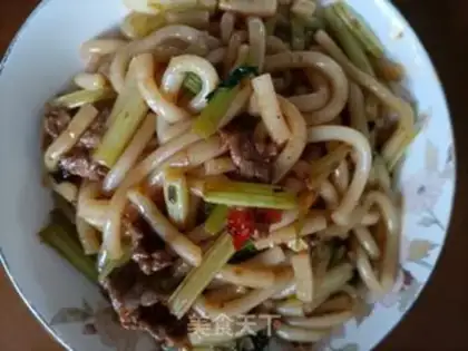 Make Celery beef fried with rice step 7