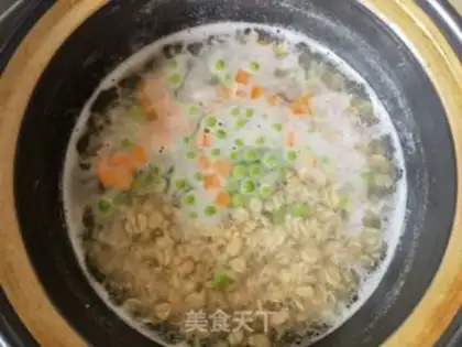 Make Carrot pea oatmeal step 5