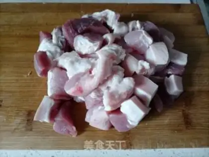 Make Bean bean horns, meat noodles step 0