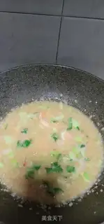 Make Shrimp green oatmeal step 10
