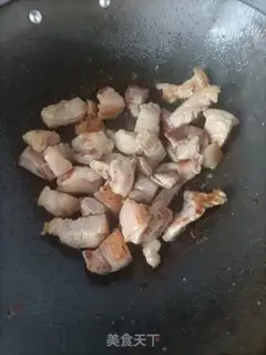 Make Bean bean horns, meat noodles step 4