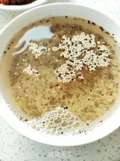 Make Yellow rice, three-coloured quinoa, chicken meat step 4