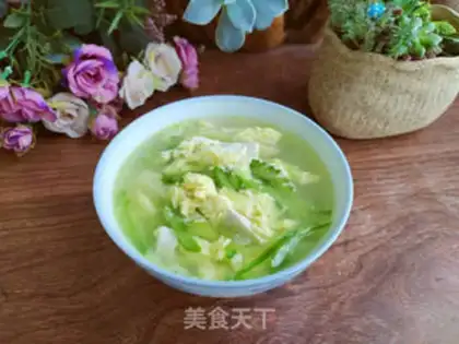 Make Cucumber tofu egg soup step 7