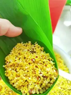 Make Yellow rice, three-coloured quinoa, chicken meat step 15