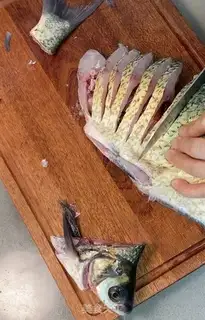 Make Peacock open-screen fish step 0