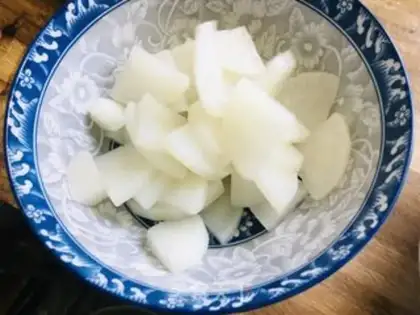 Make A lamb radish step 1