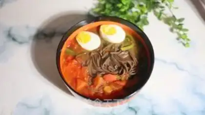 Make Eggs, red oatmeal step 8
