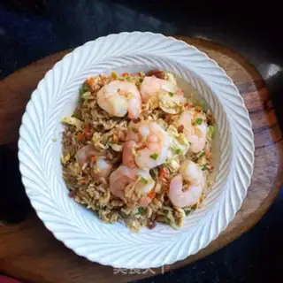Make Cream shrimp fried rice step 13
