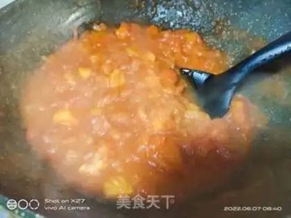 Make Corpile tomato noodles step 1