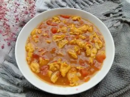 Make Curry tomato eggs step 7
