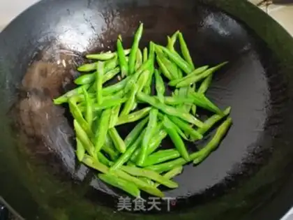 Make Corn bean fried meat step 5