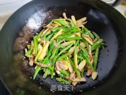 Make Corn bean fried meat step 7