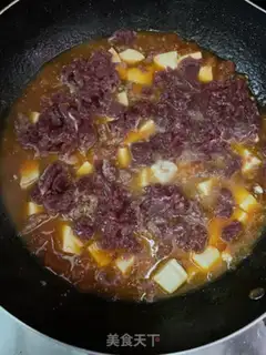 Make Tomato tofu beef pan step 10