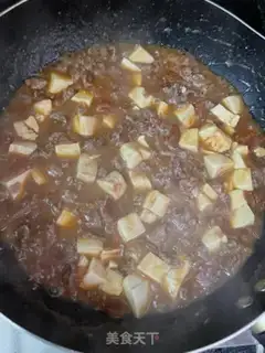 Make Tomato tofu beef pan step 11