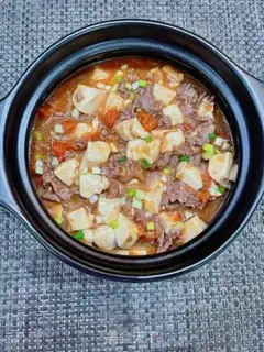 Make Tomato tofu beef pan step 15