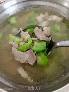 Make Skinny pork, liver and melon soup step 4