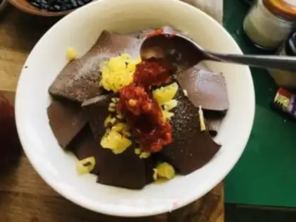 Make A fan of duck blood step 6