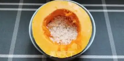 Make Pumpkin rice step 2