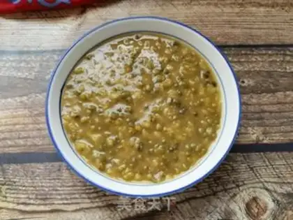 Make Sweet green bean congee step 7